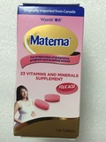 皇冠港版惠氏Materna玛特纳孕妇维生素叶酸片孕妇补钙100粒