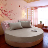 纯色灰色圆形床笠床罩单件1.8m床全棉席梦思床垫保护套2米双人床
