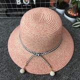 草帽 女夏天 沙滩帽混线可折叠遮阳帽旅游逛街户外防晒渔夫太阳帽