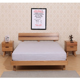 包邮日式纯实木床1.8米白橡木床1.5双人床1.2单人床简约现代卧室