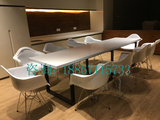 时尚烤漆会议桌培训简约现代长条桌办公桌椅组合长桌定制白色