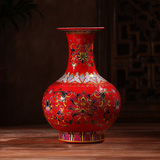 景德镇陶瓷器花瓶仿古中式珐琅彩古典花瓶家居客厅装饰工艺品摆件