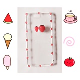 清新边框草莓奶油手机壳iPhone6sp华为 vivo 魅族OPPO小米包邮
