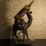 欧式红酒架家居饰品创意礼品树脂工艺品摆件骆驼高脚杯红酒架