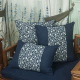 中式古典棉麻碎花抱枕红木沙发大靠垫罗汉床坐垫红木圈椅垫子腰枕