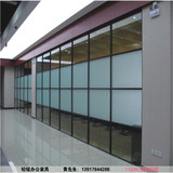 上海直销办公家具57款高隔断隔墙高隔间铝合金屏风单钢化玻璃爆款