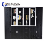 南京板式文件柜木质带锁资料办公柜子档案柜储物柜书柜带玻璃开门