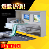小户型多功能隐形床五金配件单人壁床正翻可定制侧翻壁柜床