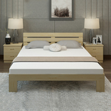简约中式实木床1.8双人大床家具木床1.5松木单人木板床现代简易床