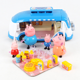 刚刚上架佩佩猪儿童玩具，蓝色猪车生日礼物过家家超值套装