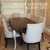 成功案例慕妃家具软装设计高端定制美式新古典实木餐椅餐桌