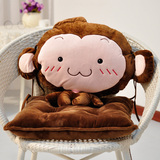 表情猴子连体坐垫椅靠背腰靠垫椅垫垫背一体可拆分办公室加厚座垫