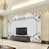 定制大型3D立体墙纸壁画客厅电视背景墙布壁纸卧室欧式花纹花卉