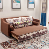 小户型多功能沙发床可折叠拆洗双人抽拉床储物1.8米2米布艺沙发床