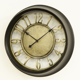 14英寸挂钟欧式复古镂空钟表静音时钟创意数字美式客厅卧室钟表