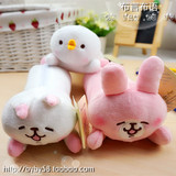 日本Kanahei卡娜赫拉的小动物腮红小鸟小兔子小猫毛绒笔袋化妆包