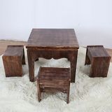 实木家用小板凳实木凳子复古家具桌木头矮凳原木仿古木凳 餐桌凳