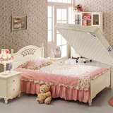 儿童床1.2米女孩床男孩床公主床实木橡木床韩式床储物床单人床