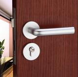 太空铝室内分体门锁现代简约门把手实木卧室实心欧式锁具轴承锁