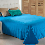 床单单件1.5 1.8 2米床单双人床被单纯色蓝军绿黑白2.3x2.5米特价