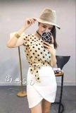 2016年夏季无袖雪纺上衣搭配高腰A字半身裙个性短裙韩版新品套装