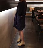 韩国东大门代购2016秋季新款女装纯棉风衣薄款八分袖中长款外套潮