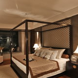 明风堂家具双人床实木床仿古家具水曲柳卧室床1.8米床创新中式床