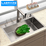 LABRAZE德国不锈钢水槽套餐 手工水槽单槽 厨房洗菜水池盆带刀架
