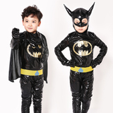 万圣节儿童蝙蝠服装 成人男女蝙蝠侠 衣服成人蜘蛛侠 演出服披风