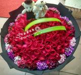 上海33朵99朵999朵红玫瑰求婚花束生日祝福鲜花同城速递520表白花