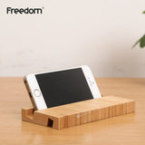 创意定制简易手机固定充电摄影配件支架竹木床头iphone 支架桌面
