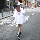 MMC自制中长款刺绣字母女衬衫 2016韩版新款夏装长袖白衬衣防晒衣