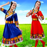 新款藏族舞蹈服装女少数民族舞蹈服装演出服蒙古族舞台服装表演服