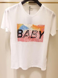 专柜代购圣罗兰现货SLP 16夏季志龙Baby同款字母印花图案T恤男女