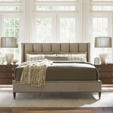 简约美式1.5米1.8m布艺软包双人床全实木软靠背结婚大床高端定制