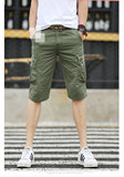 夏季新款多口袋工装短裤六分裤大码宽松直筒户外军迷运动休闲短裤
