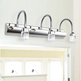 现代简约软管LED镜前灯卧室浴室防水防雾镜柜灯创意时尚水晶壁灯