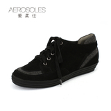 Aerosoles/爱柔仕女鞋春秋单鞋 牛皮拼接舒适系带平底鞋 专柜正品