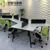 南京办公桌时尚员工桌三人36六人组合工作台钢木架办公室家具定做