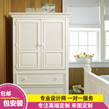 粉红色公主系列儿童衣柜，实木儿童家具，欧式风格YG006