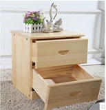 现代简约经济型床头柜实木床头柜特价两抽斗柜实木家具柜子