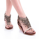Tania women sandals wedge heels ladies shoes big size 43 42