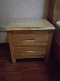 橡木床头柜榉木色柚木色胡桃色实木床头柜整装的只发苏州本地