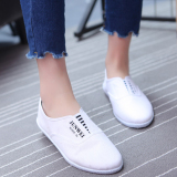 2016年春季俊威新款小白鞋乐福鞋白色运动鞋韩版平底学生女生单鞋
