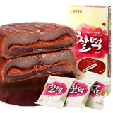 韩国进口零食品 乐天打糕 巧克力夹心打糕派 6枚入 186g  12盒/箱
