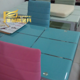 简约现代小户型餐桌特价双层钢化玻璃餐桌椅组合餐厅台长方形