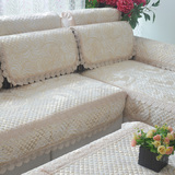 四季通用高档全棉沙发垫布艺田园沙发坐垫真皮实木组合沙发套罩巾
