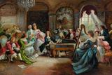 欧式宫廷贵族古典复古人物画芯喷绘油画布写真装饰画客厅沙发画心