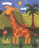现代简约儿童房间装饰画画心画布动物斑马长颈鹿奶牛狮子画芯