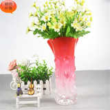 水培 富贵竹百合彩色玻璃花瓶 创意花瓶 花插 桃花花瓶客厅卧室